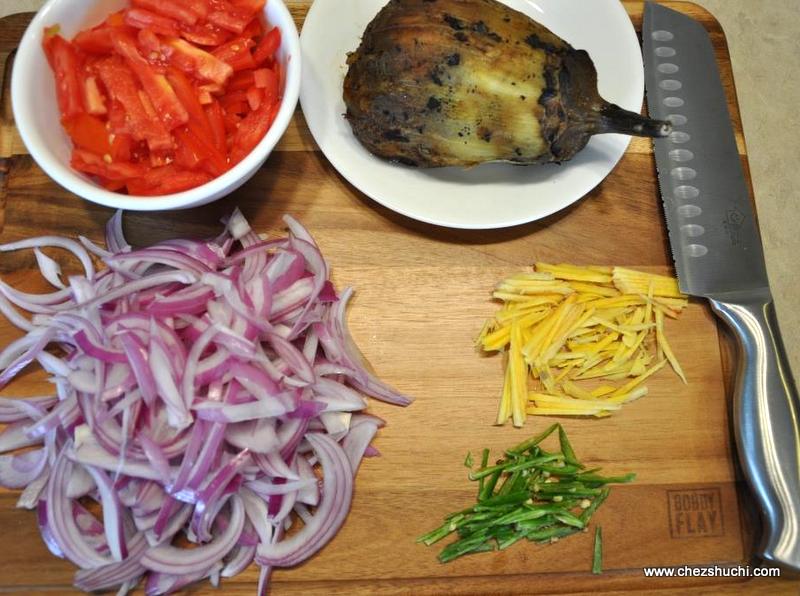 ingredients for baingan bharta